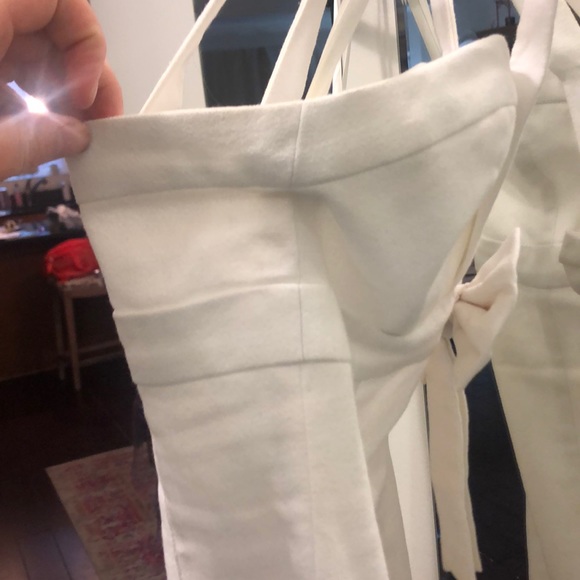 French Connection White Dress with Bow - Picture 5 of 8